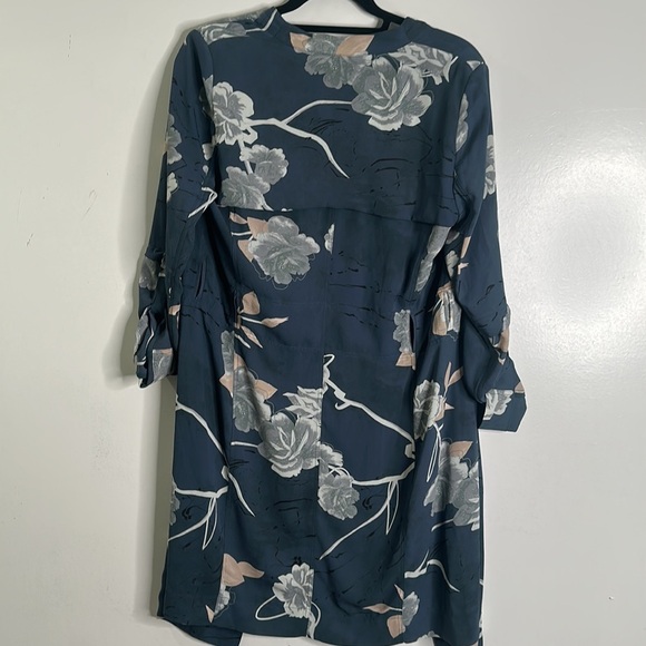 Babaton Quincy teal blue floral jacket size small business casual office - Picture 6 of 8